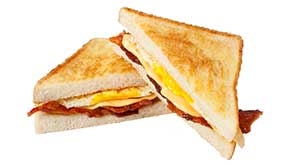 bacon egg cheese melt