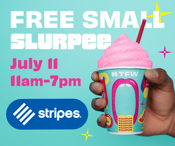 One FREE Small Slurpee any day in July. Only with 7REWARDS