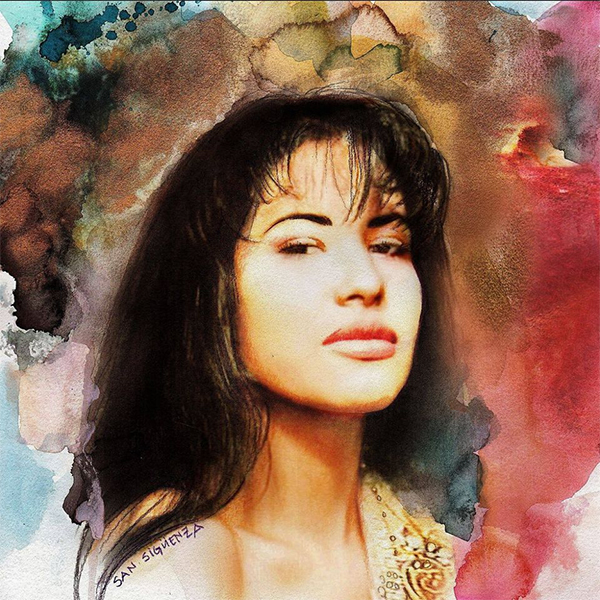 Water color portrait of Selena