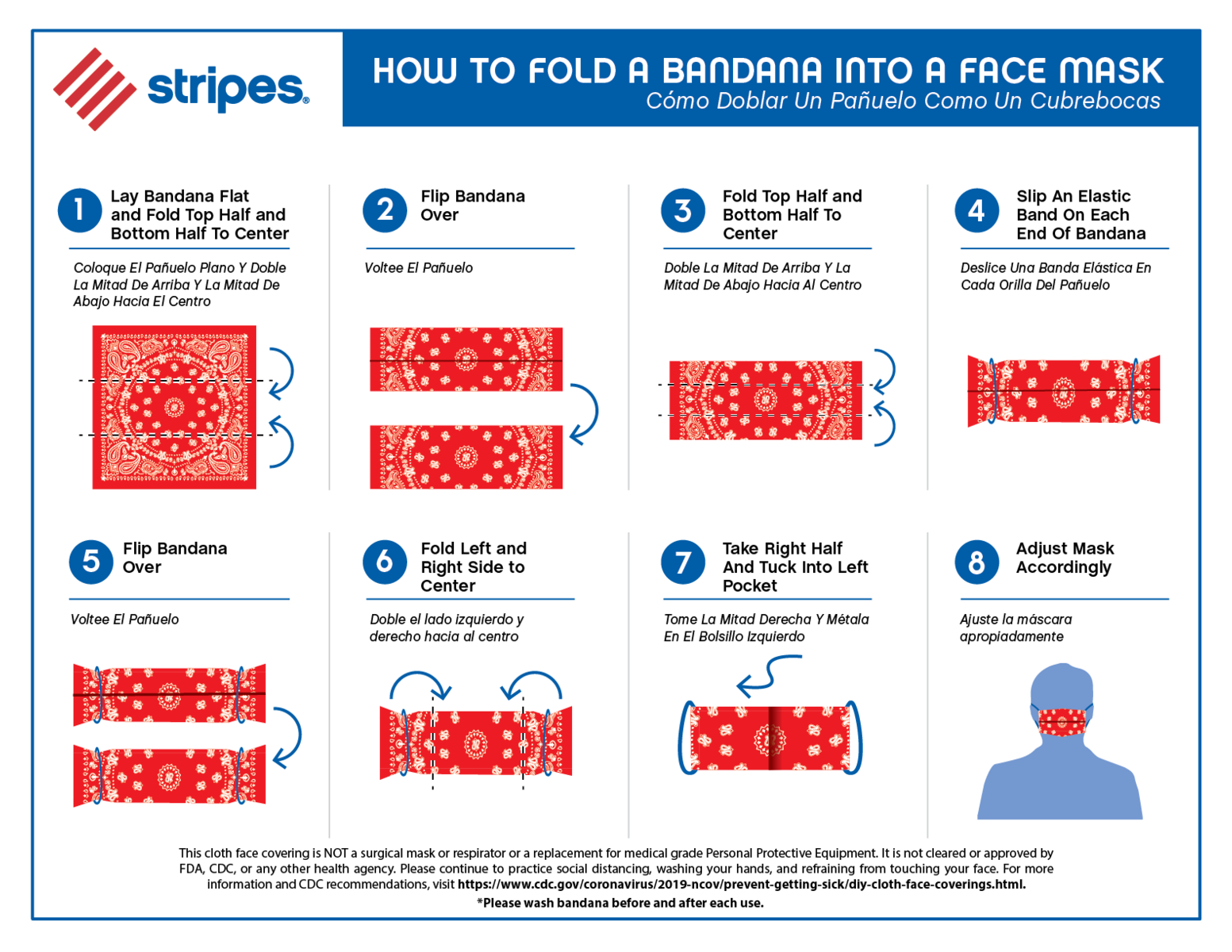 How to Fold a Bandana into a Face Mask